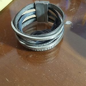 Blue layered bracelet